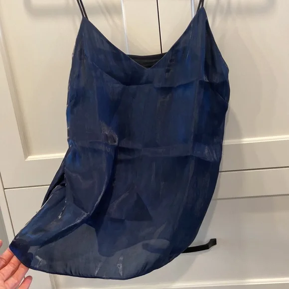Rag & Bone 100% Silk Navy Cami, Size 4 - Picture 9 of 9